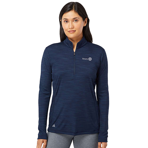 Ladies Navy Adidas 1/4 zip Pullover